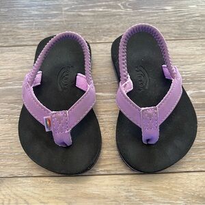 Rainbow Kids 5/6 Purple Flip Flops